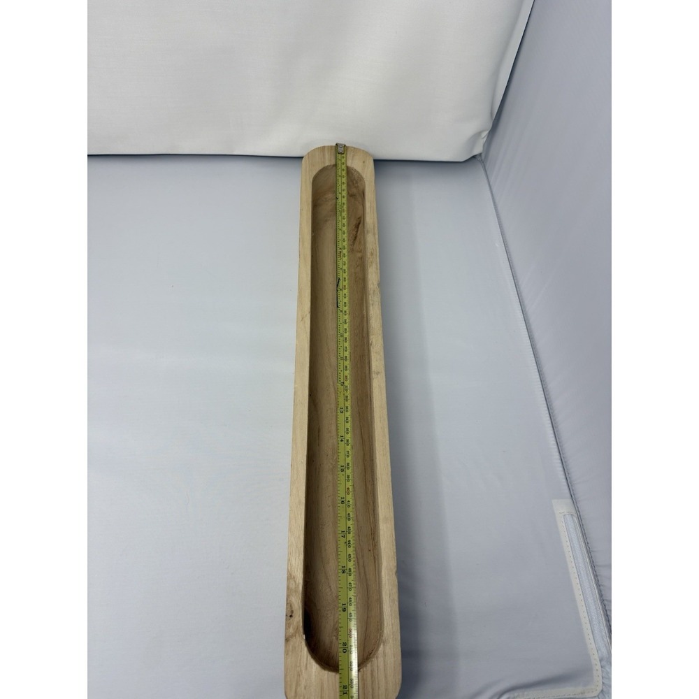 Ashland Natural Wood Sand & See Wooden Bowl Trench Decor  22"x3" Farmhouse - Picture 6 of 9